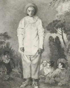 Boutiques de musées Estampe Pierrot, dit autrefois Gilles - Jean-Antoine Watteau Discount