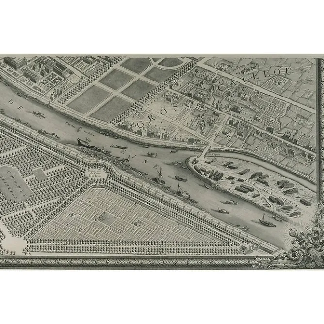 Boutiques de musées Estampe Plan Turgot - Planche n° 20 - Gros caillou et îles des cygnes Best