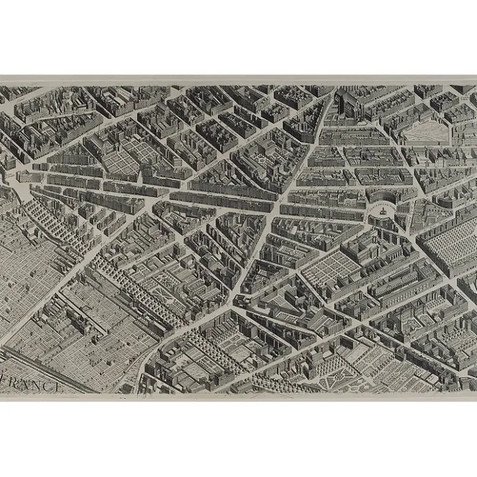 Boutiques de musées Estampe Plan Turgot - Planche n° 14 - Nouvelle France et Place des Victoires Outlet
