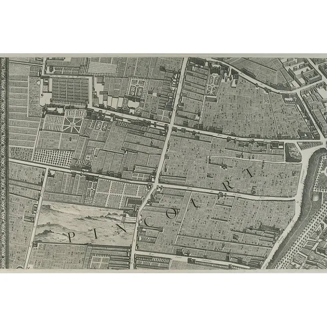 Architecture Et Villes<Boutiques de musées Estampe Plan Turgot - Planche n° 5 - Pincourt et Popincourt