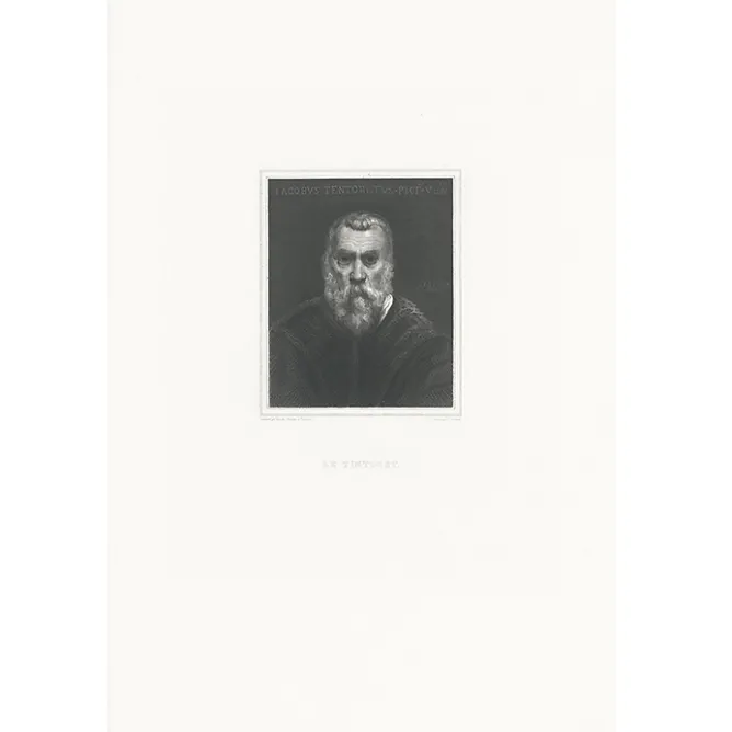 Boutiques de musées Estampe Portrait de Giacomo Robusti, dit "Le Tintoret" Hot