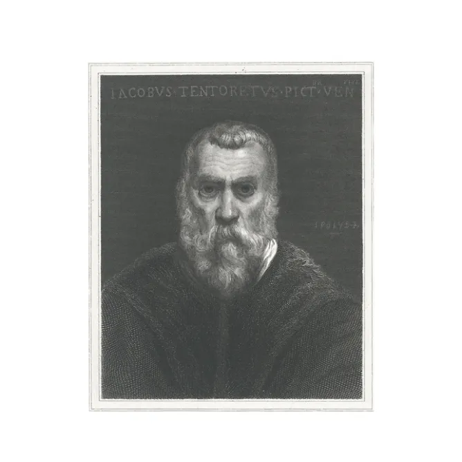 Boutiques de musées Estampe Portrait de Giacomo Robusti, dit "Le Tintoret" Hot