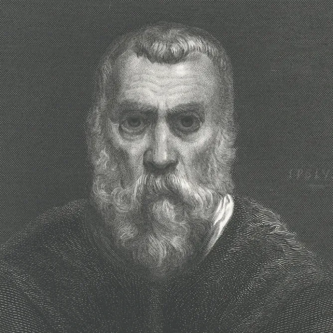 Boutiques de musées Estampe Portrait de Giacomo Robusti, dit "Le Tintoret" Hot