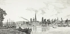 Architecture Et Villes<Boutiques de musées Estampe Rouen : vue générale - Emile-Frédéric Nicolle