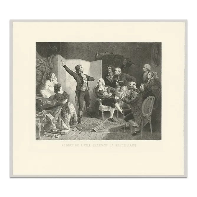 Personnages Et Évènements Historiques<Boutiques de musées Estampe Rouget de l'Isle chantant pour la première fois la Marseillaise