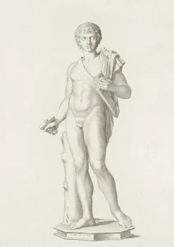 Chefs D'Œuvre Des Musées<Boutiques de musées Estampe Statue antique d'un gladiateur - Claude Mellan