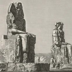 Boutiques de musées Estampe Thèbes, Memnonium Vue des deux colosses Sale