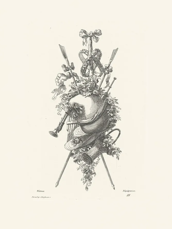 Boutiques de musées Estampe Trophée, époque Louis XV - Auguste Pèquègnot Hot