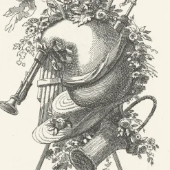 Boutiques de musées Estampe Trophée, époque Louis XV - Auguste Pèquègnot Hot