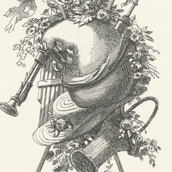 Boutiques de musées Estampe Trophée, époque Louis XV - Auguste Pèquègnot Hot