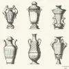 Architecture Et Villes<Boutiques de musées Estampe Vase d'époque Louis XII - Auguste Péquégnot