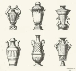 Architecture Et Villes<Boutiques de musées Estampe Vase d'époque Louis XII - Auguste Péquégnot