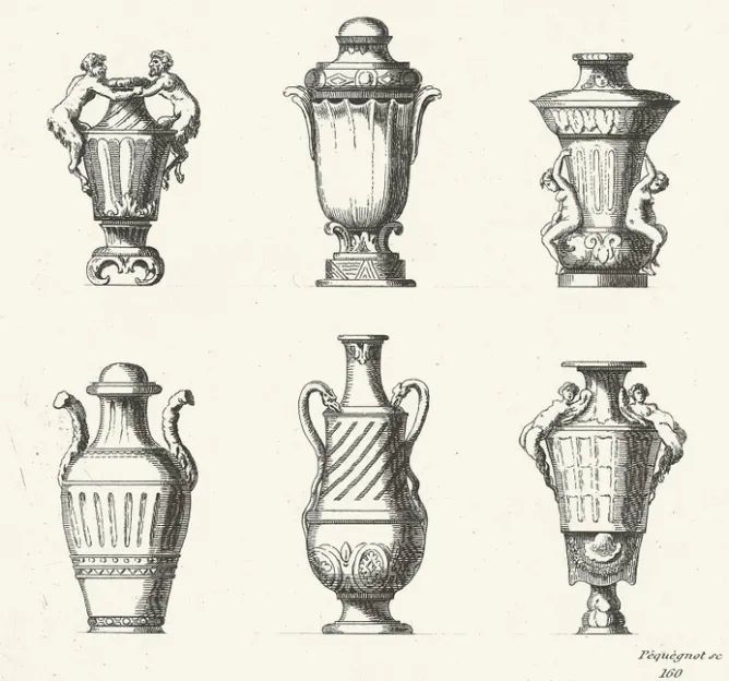 Architecture Et Villes<Boutiques de musées Estampe Vase d'époque Louis XII - Auguste Péquégnot
