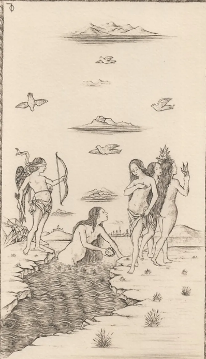 Boutiques de musées Estampe Vénus, carte 43, Le Tarot de Mantegna - Cécile Reims Outlet