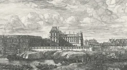 Paris Et Le Louvre<Boutiques de musées Estampe Vue de l'ancien Louvre, du côté de la Seine - Zeeman