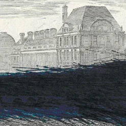 Paris Et Le Louvre|Créations Contemporaines<Boutiques de musées Estampe Vue et perspective du palais et des jardins des Tuileries - Arnulf Rainer 1992