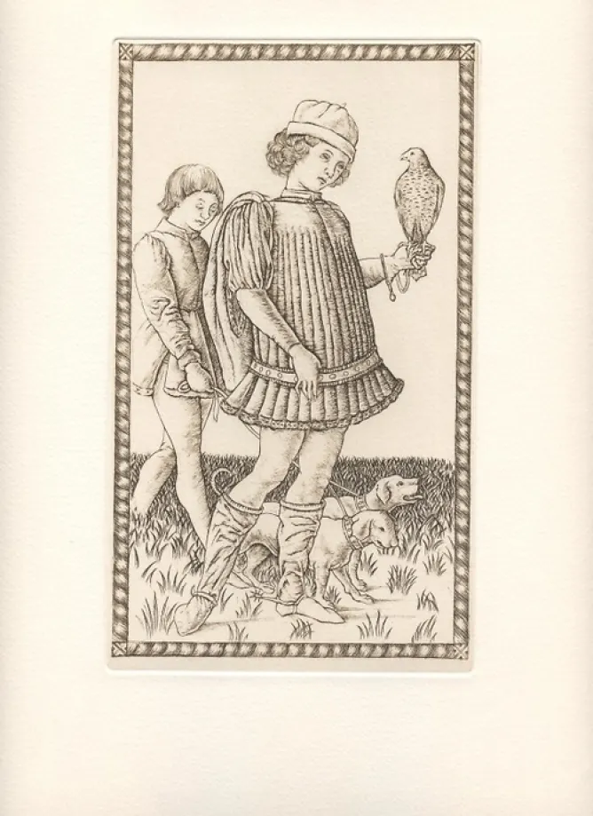 Boutiques de musées Estampe Zintilomo, carte 5, Le Tarot de Mantegna - Cécile Reims Sale