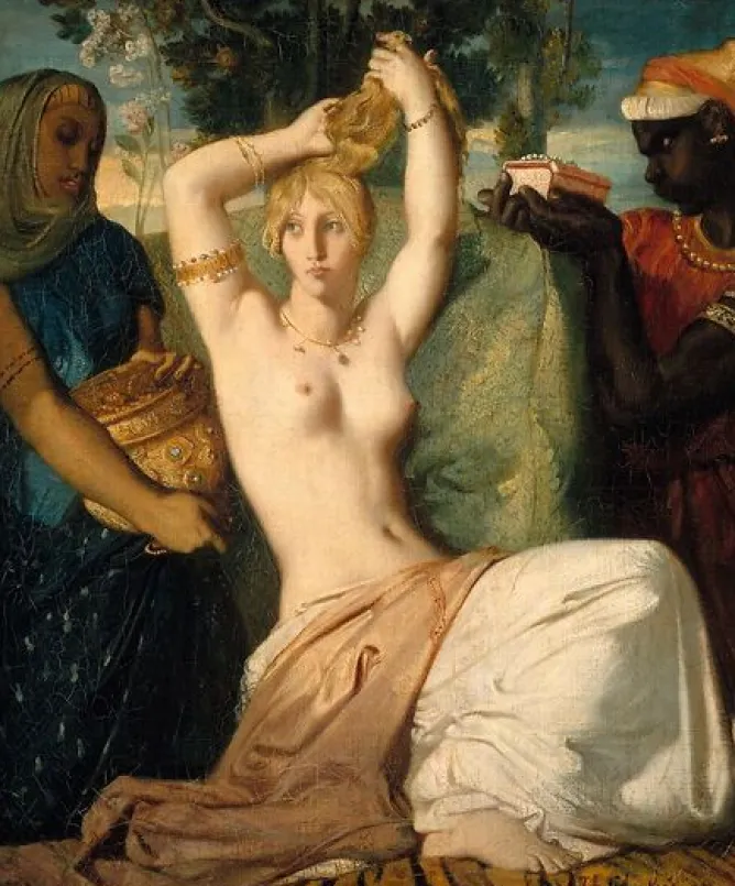 Boutiques de musées Esther se parant pour être présentée au roi Assuérus dit La Toilette d'Esther (panneaux aluminium) Clearance