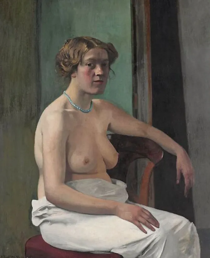 Boutiques de musées Femme assise à demi-nue (toiles encadrées) Clearance