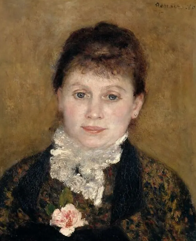 Boutiques de musées Femme au jabot blanc (panneaux aluminium) Sale