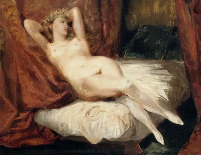 Boutiques de musées Femme nue, couchée sur un divan, dit aussi La Femme aux bas blancs (toiles encadrées) Best