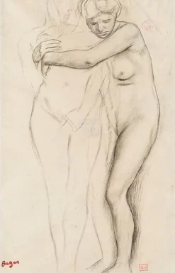 Toiles Encadrées|Toiles Sur Châssis<Boutiques de musées Femme nue, enlaçant une figure à sa droite, étude pour Scène de guerre au Moyen Âge, dit à tort Les Malheurs de la ville d'Orléans (toiles encadrées)