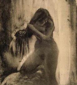 Boutiques de musées Femme, nue, se coiffant (panneaux aluminium) Hot