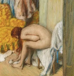 Affiches D'Art|Affiches D'Art Encadrées<Boutiques de musées Femme à sa toilette s’essuyant le pied gauche (détail) (affiches d'art)