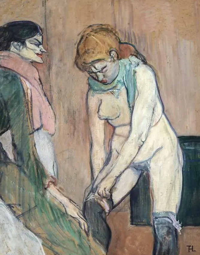 Toiles Encadrées|Toiles Sur Châssis<Boutiques de musées Femme tirant son bas, vers 1893-1894 (toiles encadrées)