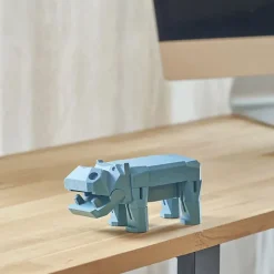 Boutiques de musées Figurine en bois Hippopotame - Morphits by Yoshiaki Ito Discount