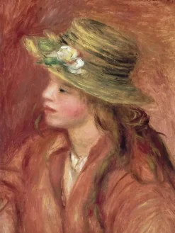 Affiches D'Art|Toiles Sans Cadre<Boutiques de musées Fillette au chapeau de paille (affiches d'art)
