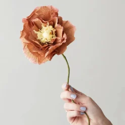 Boutiques de musées Fleur en papier Coquelicot - Ocre foncé Sale