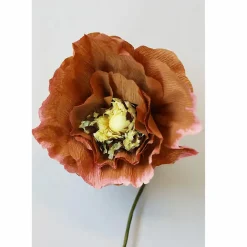 Boutiques de musées Fleur en papier Coquelicot - Ocre foncé Sale