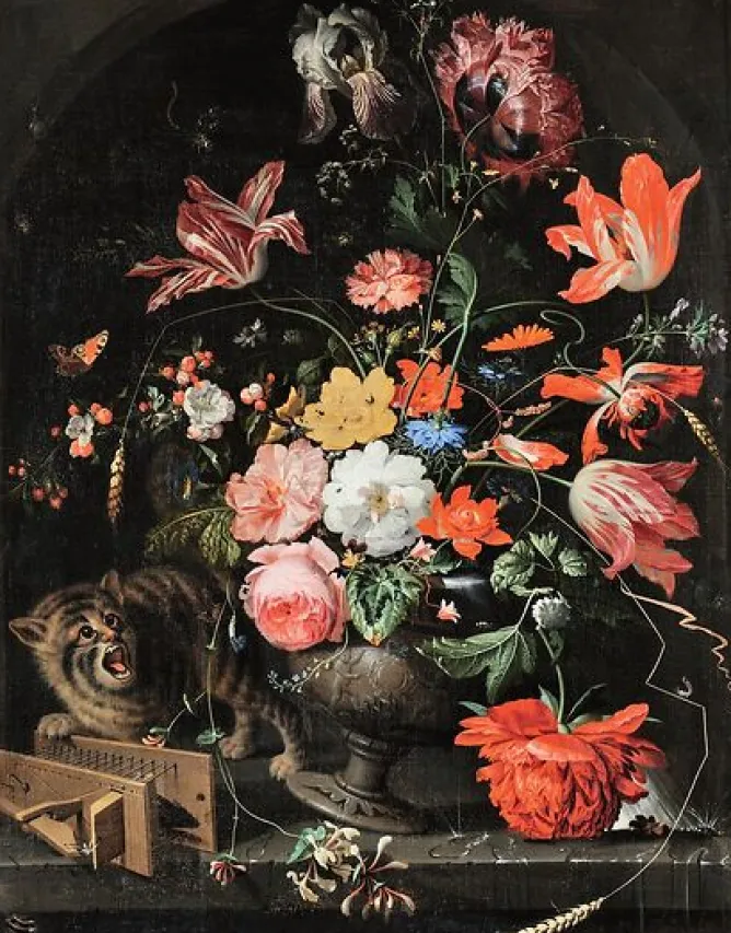 Boutiques de musées Fleurs dans une corbeille (toiles sans cadre) Hot