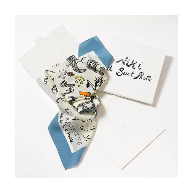 Foulards, Étoles, Châles<Boutiques de musées Foulard Blanc Alphabet Niki de Saint Phalle 70x70cm