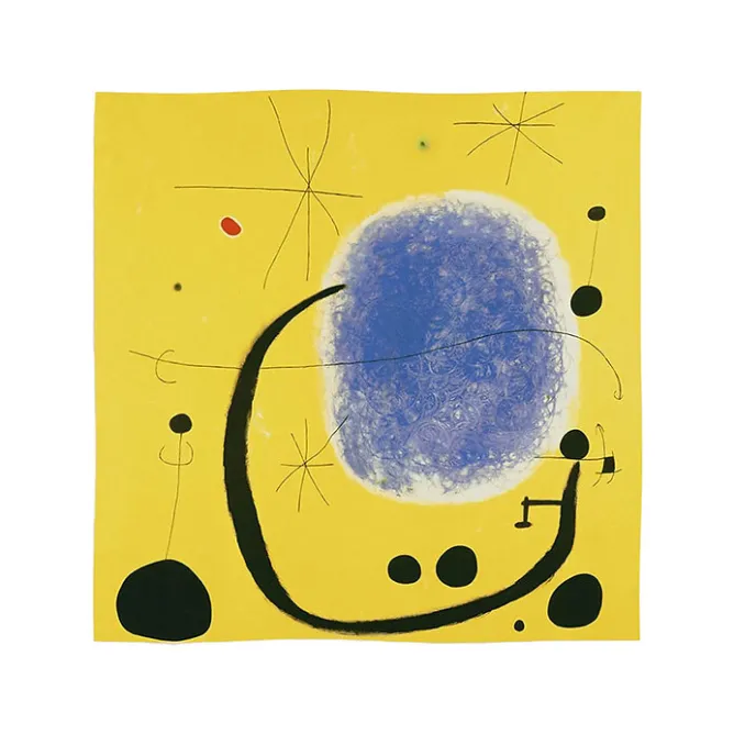 Foulards, Étoles, Châles<Boutiques de musées Foulard Joan Miró L'Or de l'Azur - 90x90cm - Brochier Soieries