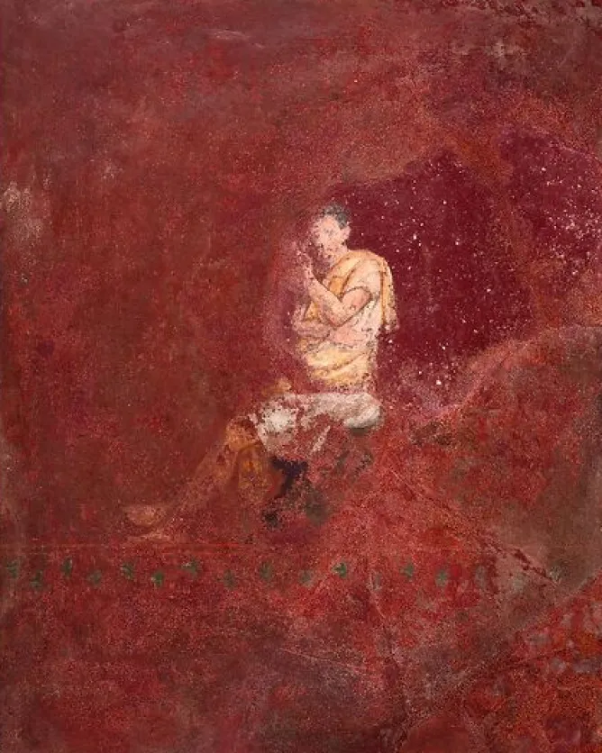 Boutiques de musées Fragment de fresque : figure assise, dite « philosophe méditant » (panneaux acryliques) Online