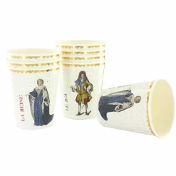 Boutiques de musées 8 gobelets en carton "A la Cour de Versailles" Clearance