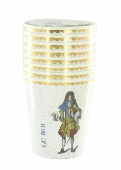 Boutiques de musées 8 gobelets en carton "A la Cour de Versailles" Clearance
