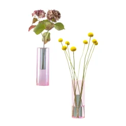Design|Art De La Maison<Boutiques de musées Grand vase réversible Rose/vert - Block Design