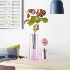 Design|Art De La Maison<Boutiques de musées Grand vase réversible Rose/vert - Block Design