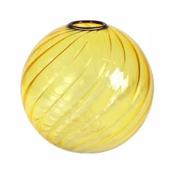 Boutiques de musées Grand vase spirale Jaune Ø 13 cm Discount