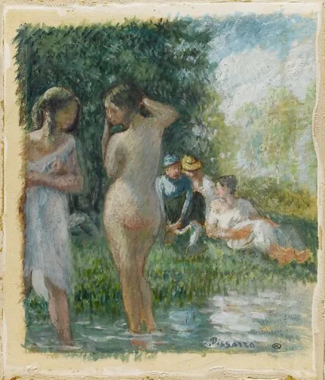 Toiles Encadrées|Toiles Sur Châssis<Boutiques de musées Groupe de baigneuses au bord de l'eau (toiles encadrées)