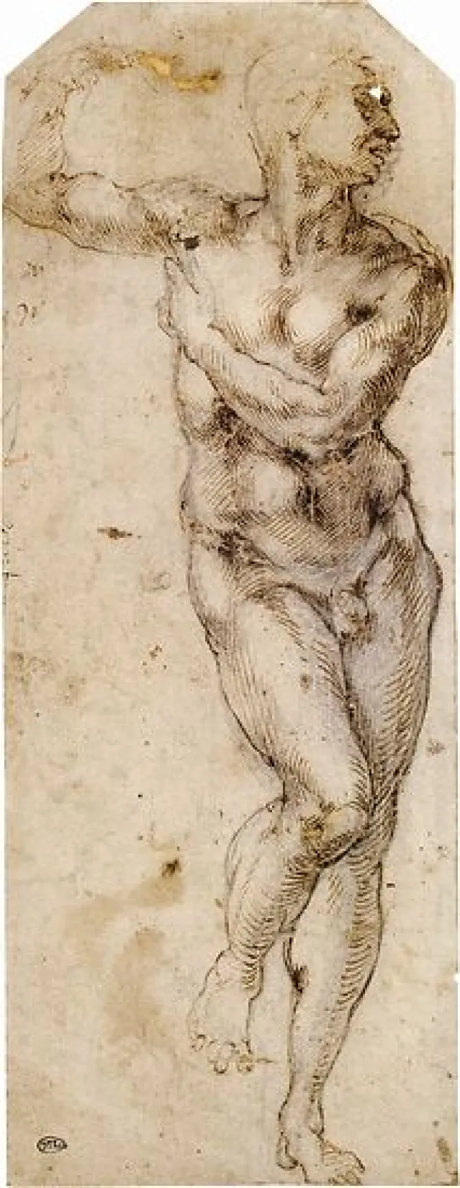 Toiles Encadrées|Toiles Sur Châssis<Boutiques de musées Homme nu, debout, la tête de profil versla droite (détail) (toiles encadrées)