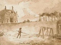 Boutiques de musées Homme travaillant la chaux, devant la villa Albani (panneaux aluminium) Discount