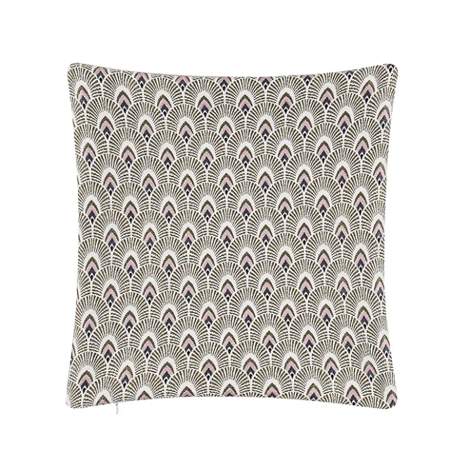 Boutiques de musées Housse de coussin Art Nouveau Paon rose - 36 x 36 cm Outlet