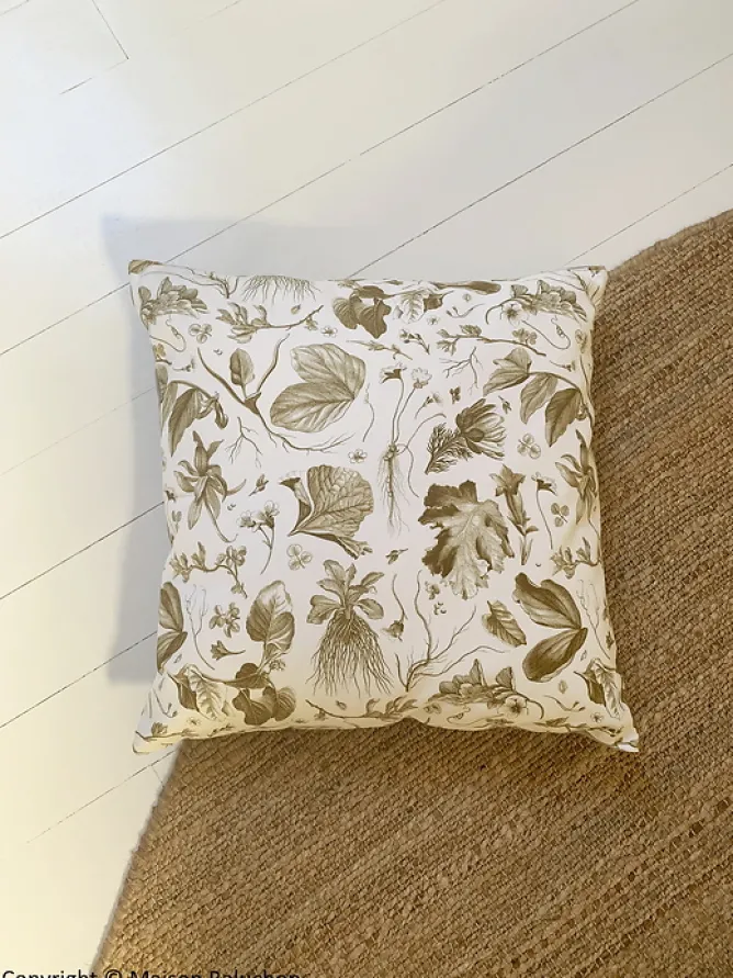 Art De La Maison<Boutiques de musées Housse de coussin bronze Herbier du roi - Maison Baluchon