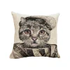 Boutiques de musées Housse de coussin Chat François 1er - Beige Discount