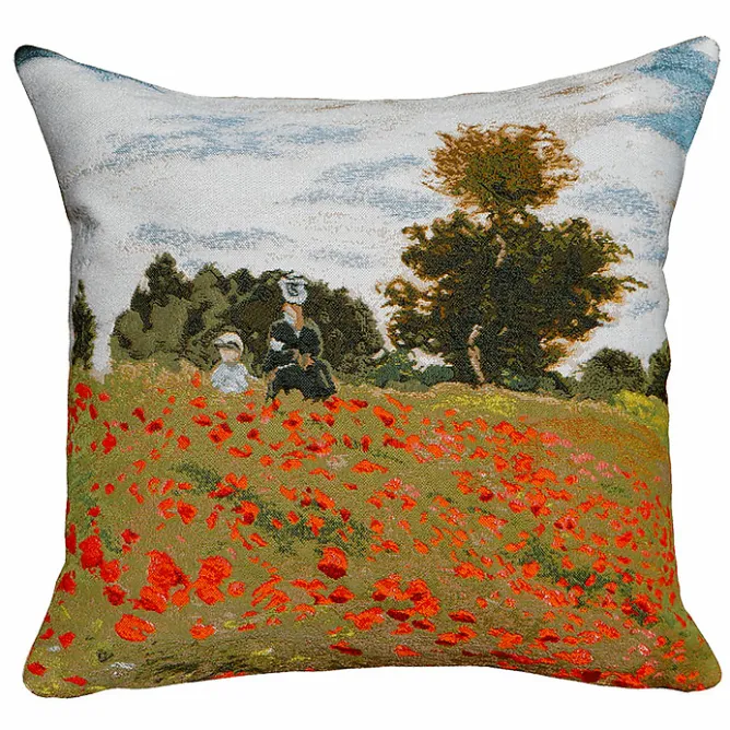 Art De La Maison<Boutiques de musées Housse de coussin Claude Monet - Coquelicots 45x45cm