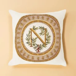 Art De La Maison<Boutiques de musées Housse de coussin Napoléon fond blanc 45x45
